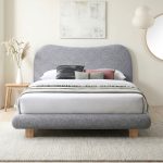 CORONA Queen And King Size Bedframe-Light Grey