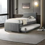 EDBD5548(SG-3.0F)SLT011 Single Bedframe with Pullout Bed - Grey