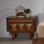 YORK Wooden Bedside Table-Walnut - Image 2