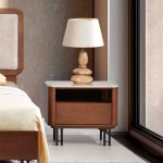 QUEBEC 1 Drawer Bedside Table-Walnut - Image 3