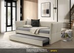 FREJUS Single Size Day Bed with Trundle - Beige - Image 2