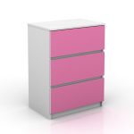 EMILY 3 Drawer Chest-Pink - Image 2