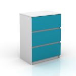 EMILY 3 Drawer Chest-Blue - Image 2