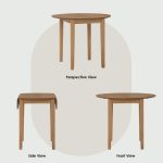 EFFIE 18+52+18cm Drop Leaf Extension Table-Cocoa - Image 7