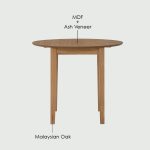 EFFIE 18+52+18cm Drop Leaf Extension Table-Cocoa - Image 8