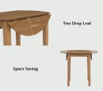 EFFIE 18+52+18cm Drop Leaf Extension Table-Cocoa - Image 9