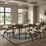 ENAMEL 6 Seater Full Solid Dining Set-Walnut - Image 2