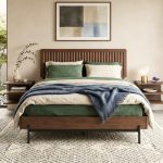 ETHEREAL Queen & King Size Wooden Bed Frame-Walnut