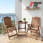 FORO 1+2 Foldable Arm Chair Outdoor Set-Teak Oil