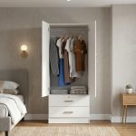 MESMIRA 2 Door 2 Drawer With Key Lock Wardrobe-White - Image 2