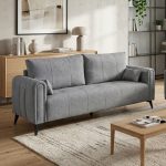 GAUZE 2 + 3 Seater Pet Friendly Sofa Set-Grey - Image 2