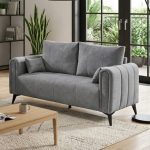 GAUZE 2 + 3 Seater Pet Friendly Sofa Set-Grey - Image 3