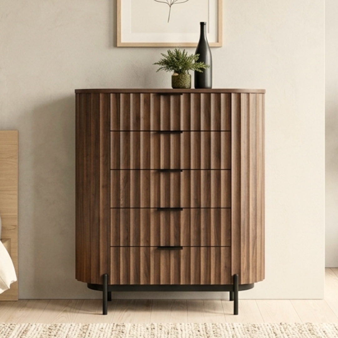 GROVE 4721-5D GROVE 5 Drawers Chest-Walnut - Image 1