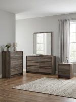 CARLTON 6 Drawer Dresser With Mirror-Rustic Oak - Image 9