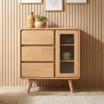 HEMLOCK 80cm Compact Storage Cabinet-Natural