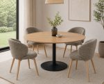 [Set of 2] ADONIS Dining Arm Chair-Stone Grey - Image 8