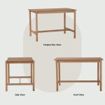 HENKY 4 Seater Counter Bar Set-Natural - Image 10