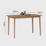 JOSEPH 120cm Dining Table-Natural - Image 5