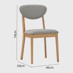 [Set of 2] JOSEPH Dining Chair-Natural - Image 3