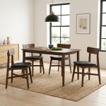 KYLIAN 4 Seater Dining Set-Cocoa - Image 2