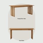 KOMAR 180cm Full Solid Dining Table-Natural Oak - Image 7
