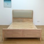 LATHE Solid Rubberwood Bed Frame-White Wash - Image 7