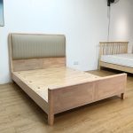 LATHE Solid Rubberwood Bed Frame-White Wash - Image 5
