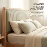 LATHE Solid Rubberwood Bed Frame-White Wash - Image 3