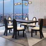 [Last Set] LISSONE 6 Seater Dining Set-Black