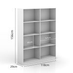 MESA 8 Compartment File Cabinet-White - Image 3