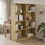 MESA 8 Compartment File Cabinet-Oak - Image 2