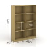 MESA 8 Compartment File Cabinet-Oak - Image 4