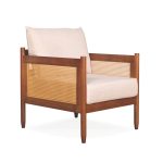 MISA 3 Seater Wooden Sofa-Medium Brown - Image 3