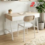 [Package] NYSSA 100cm 2 in 1 Study Set-White