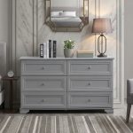 [Zero Formaldehyde] QUASAR 6 Drawer Dresser-Grey