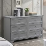 [Zero Formaldehyde] QUASAR 6 Drawer Dresser-Grey - Image 2