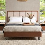 QUEBEC Queen & King Size Wooden Bed-Walnut