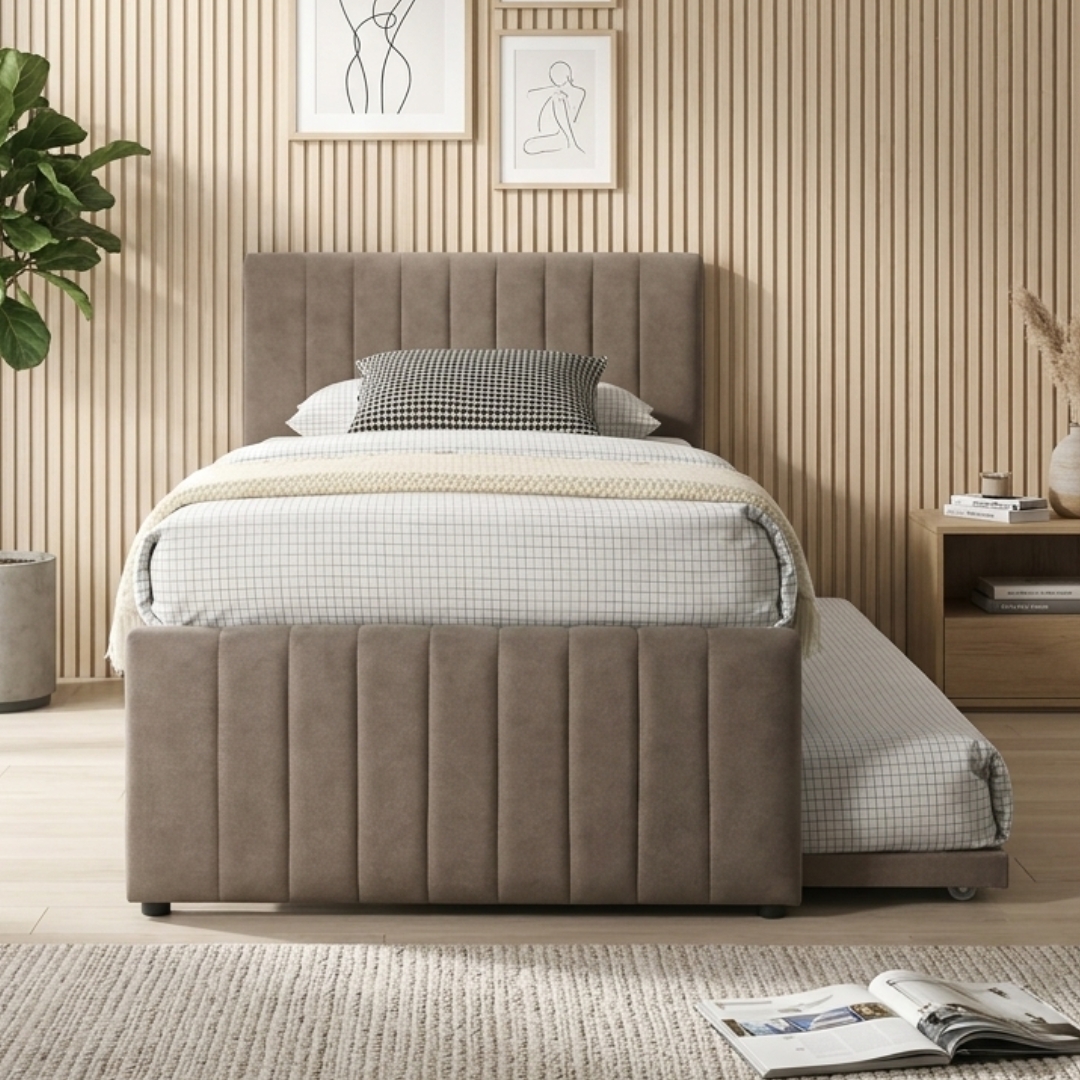 REGALIA 5548 BROWN REGALIA Single Size Pullout Bed-Sand - Image 1