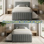 REGALIA Single Size Pullout Bed-Grey - Image 2