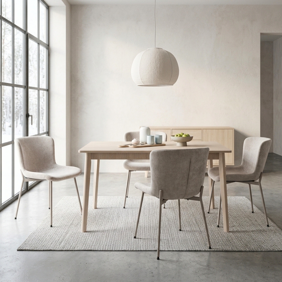 RILO 4S- RILO 4 Seater Dining Set-Beige - Image 1