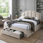RIVIERA Pet Friendly Drawer Storage Queen Bed-Beige - Image 2