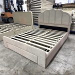 RIVIERA Pet Friendly Drawer Storage Queen Bed-Beige - Image 3