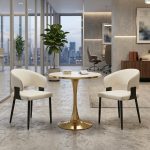 HANCOOK 2 Seater Round Dining Set-Cream