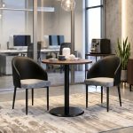 RUNDA 2 Seater Round Dining Set-Black