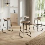 [Set of 4] FRANCISCO 29" Metal Bar Chair-Beige - Image 2