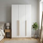 SHEILA 3 Door Wardrobe-Oak+White