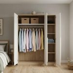 SHEILA 3 Door Wardrobe-Oak+White - Image 4