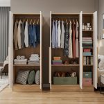 SHEILA 2 & 3 Door Wardrobe-Oak+White - Image 2