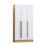 SHEILA 2 & 3 Door Wardrobe-Oak+White - Image 3