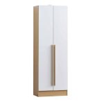 SHEILA 2 & 3 Door Wardrobe-Oak+White - Image 4